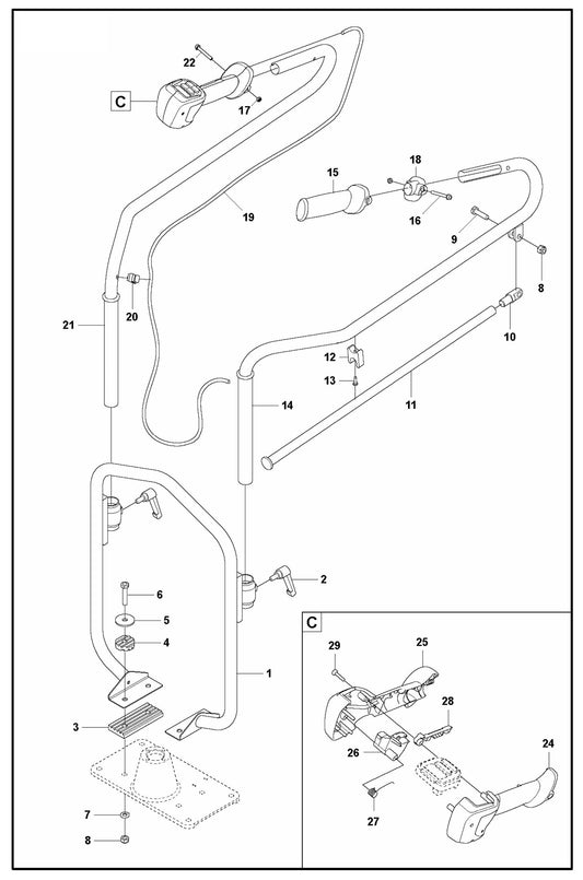 BV 30i Handle Assembly Parts