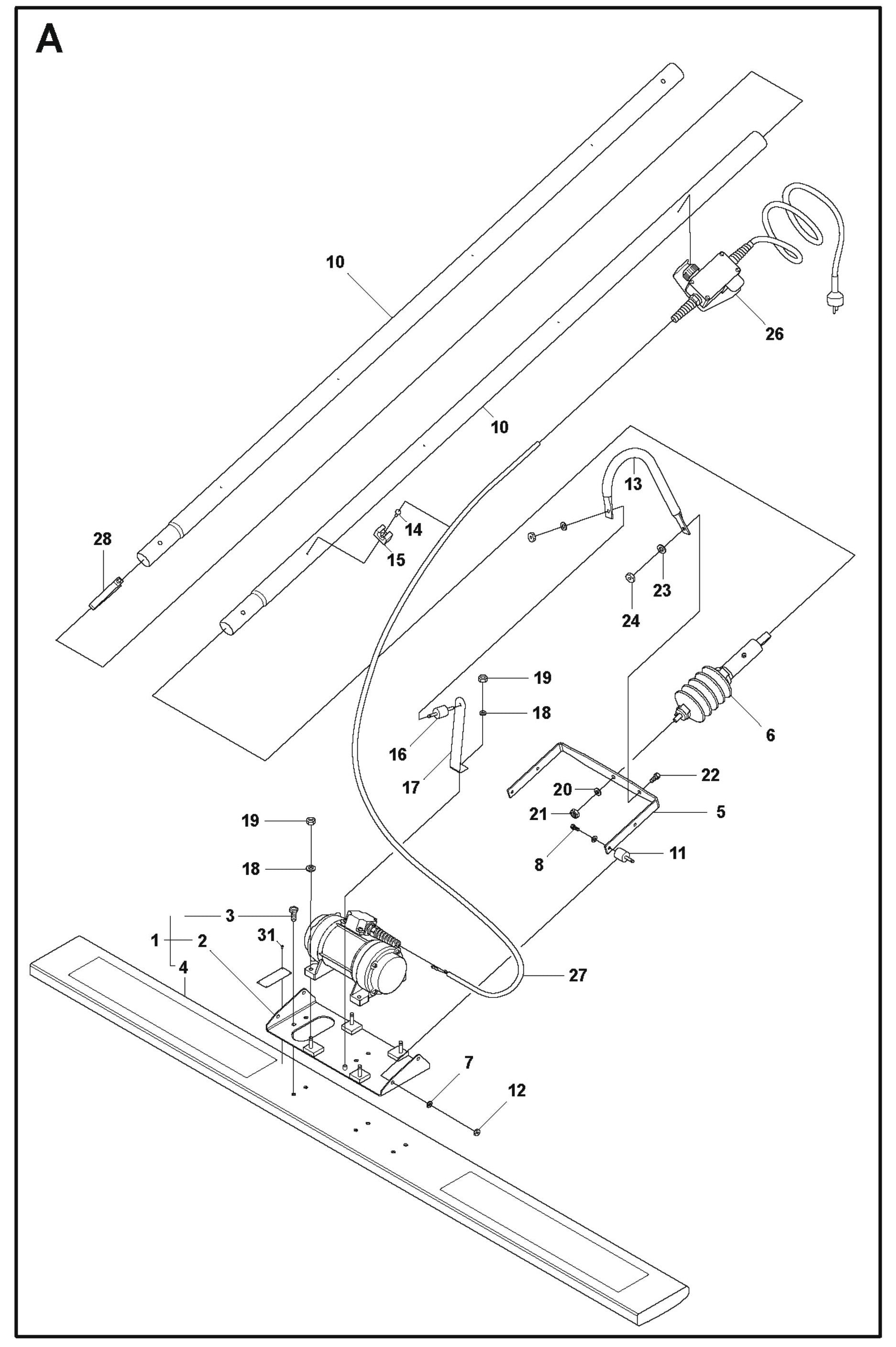A Parts For BV 20 E Screed By Husqvarna