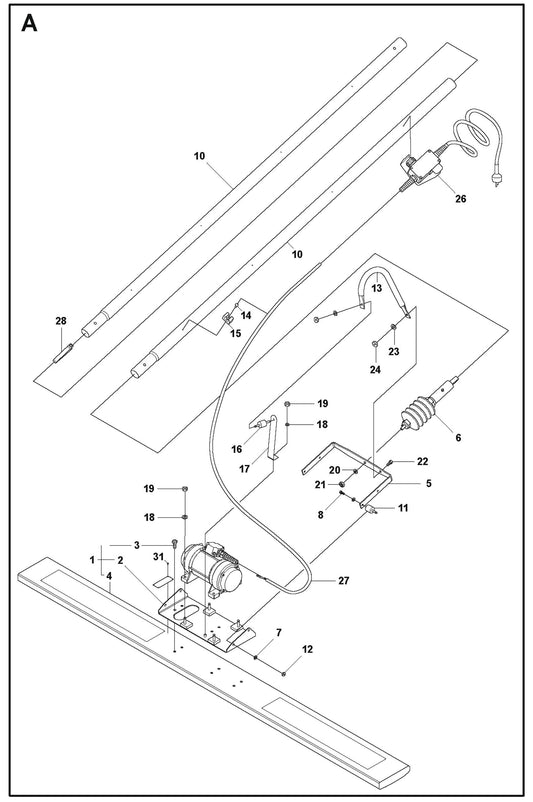 A Parts For BV 20 E Screed By Husqvarna