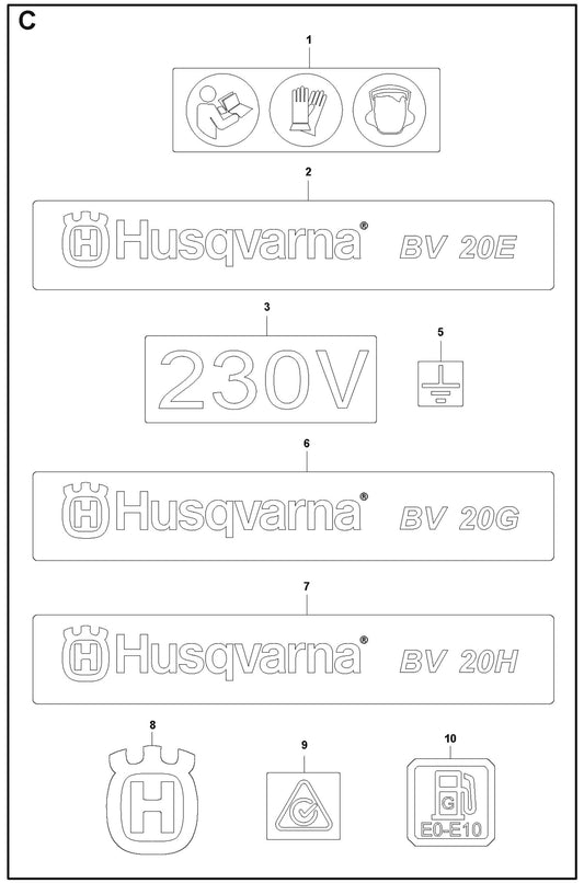 C Parts For BV 20 E Screed By Husqvarna