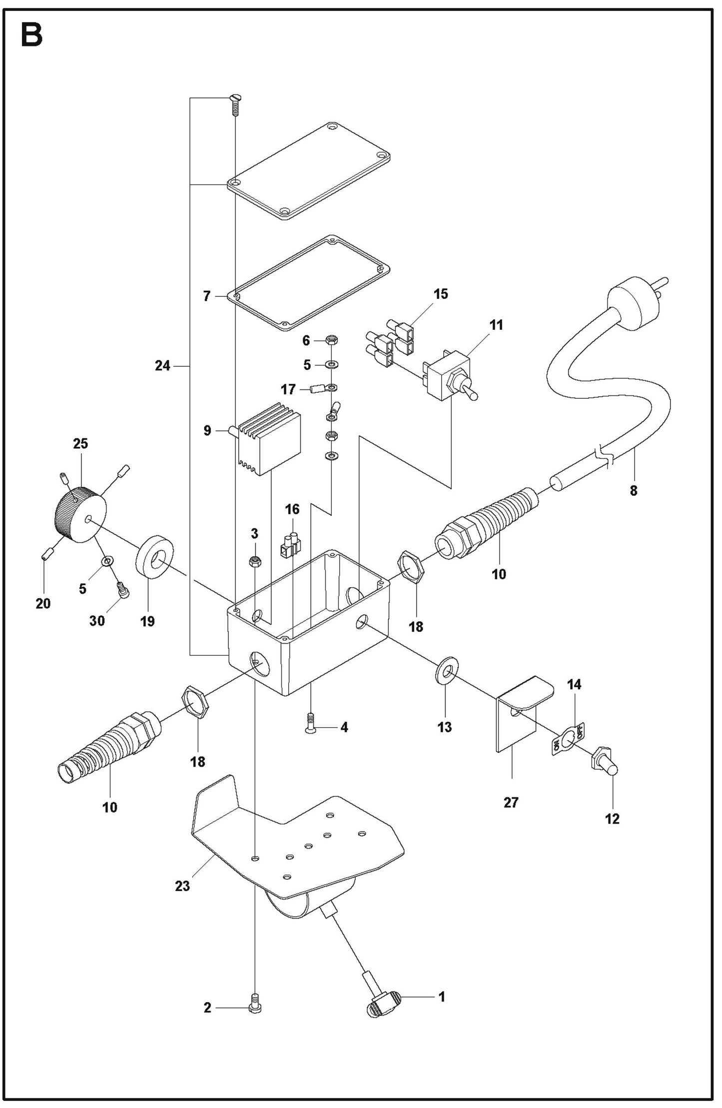 B Parts For BV 20 E Screed By Husqvarna