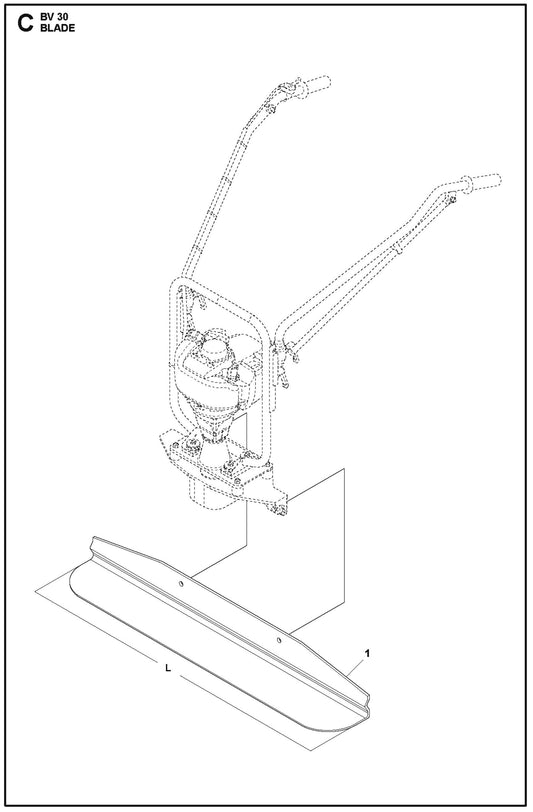 Blade For BV 30 Concrete Power Screed By Husqvarna