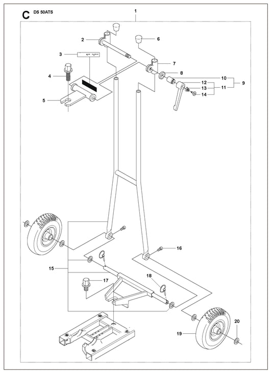 Back Support Parts for DS 50 AT-1 By Husqvarna