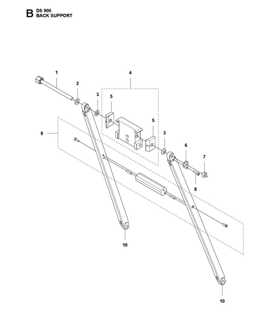 Back Support Parts for DS 900 By Husqvarna