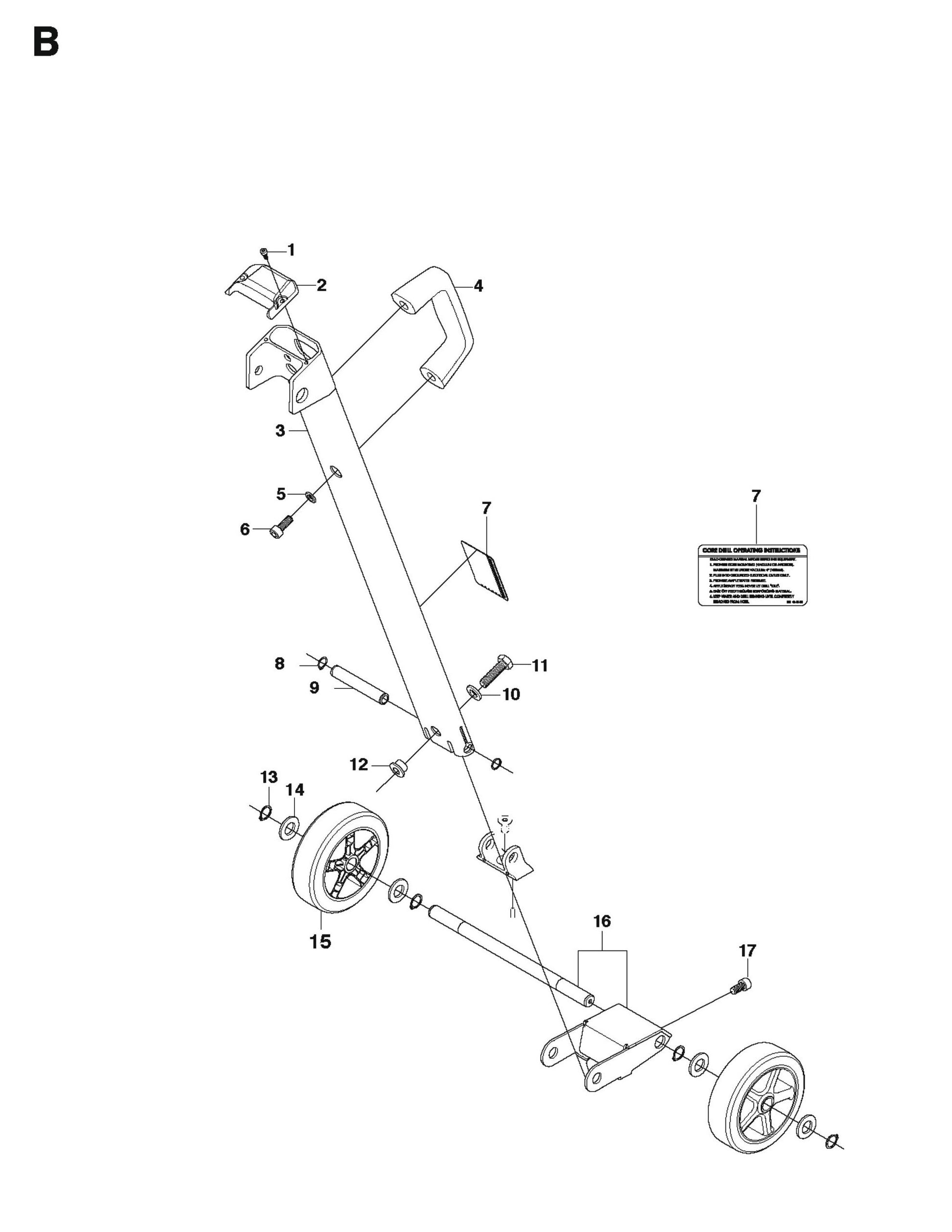 Back Support Parts for DS 250 Single Speed By Husqvarna