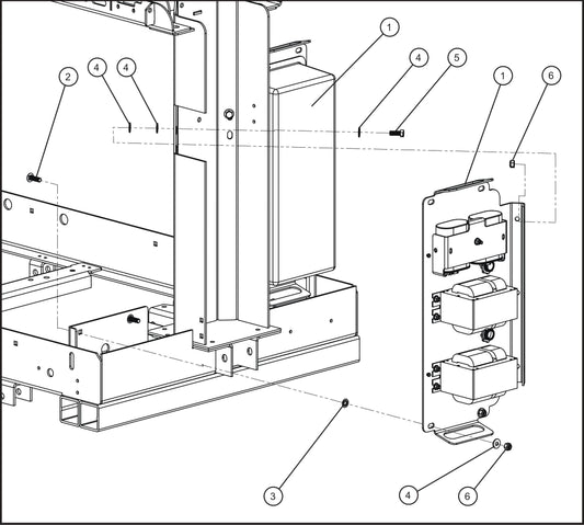 Night-Lite Pro II Ballast Box Install Group Assembly Parts For Maxi-Lite II and Night-Lite Pro II Units (SN 07-002729 and UP) by Allmand