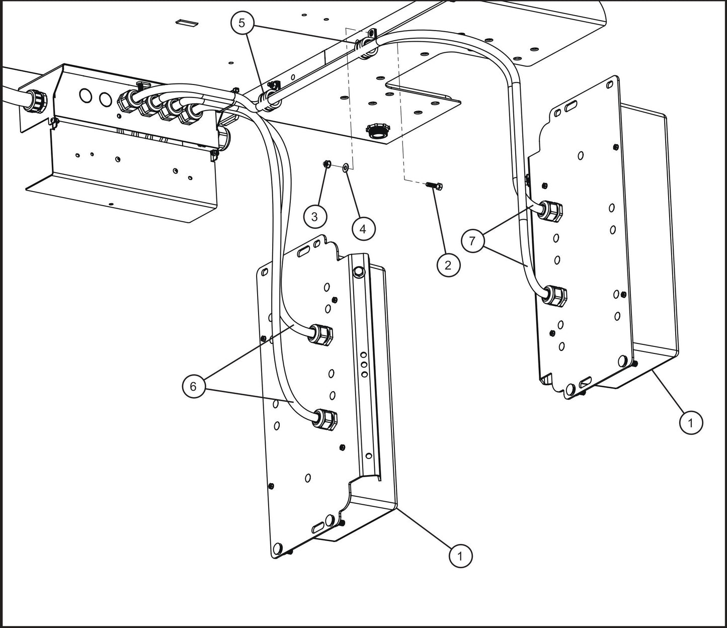 Maxi-Lite Ballast Box Wiring Group Assembly Parts For Maxi-Lite II and Night-Lite Pro II Units (SN 07-002729 and UP) by Allmand