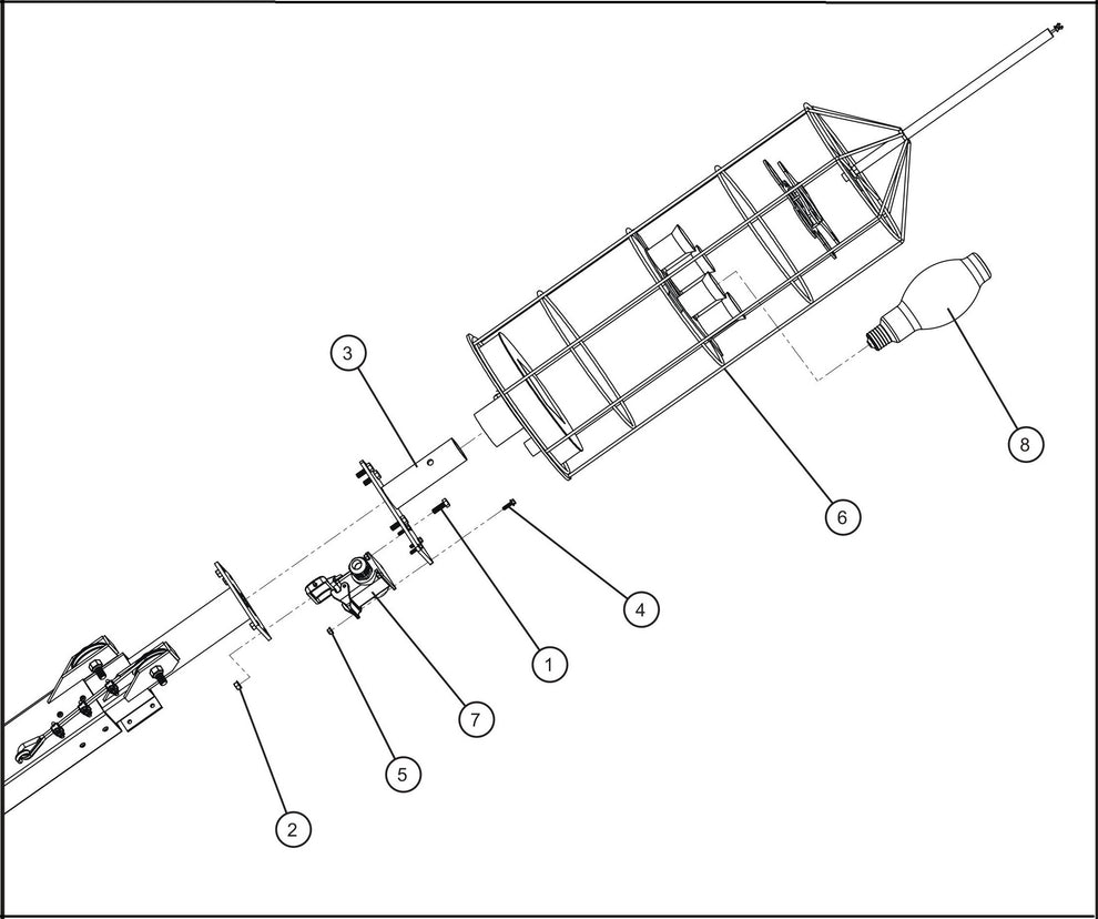 Laydown Balloon Light Install Group Assembly Parts For Maxi-Lite II and Night-Lite Pro II Units (SN 07-002729 and UP) by Allmand