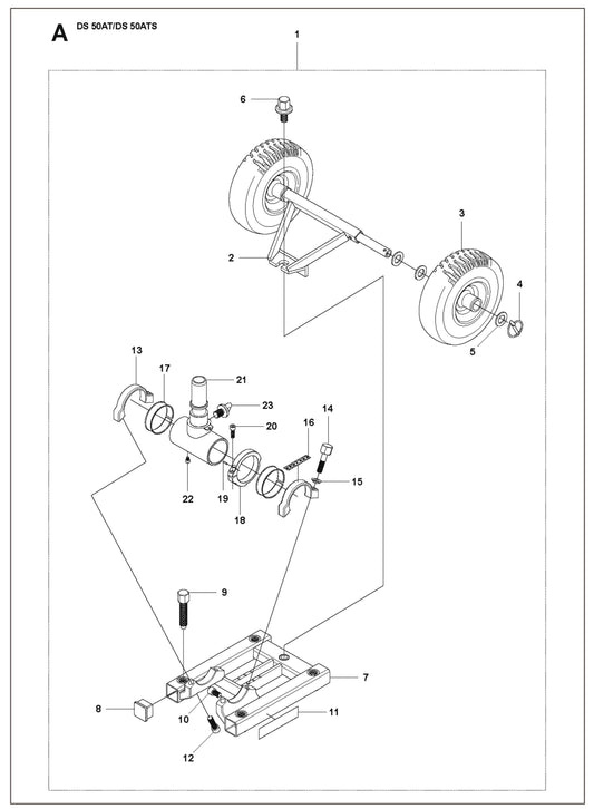 Base Plate Parts for DS 50 AT-1 By Husqvarna