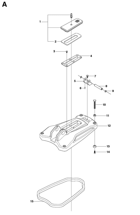 Base Plate Parts for DS 250 Single Speed By Husqvarna