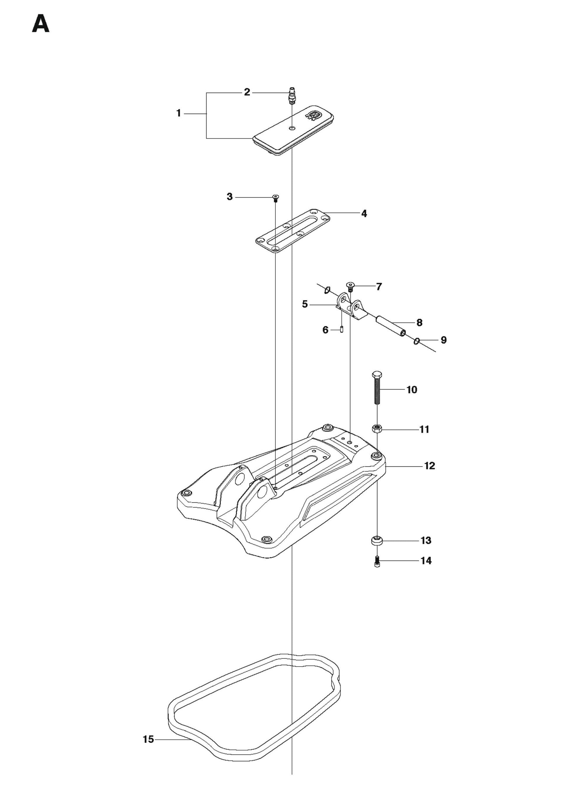Base Plate Parts for DS 250 By Husqvarna