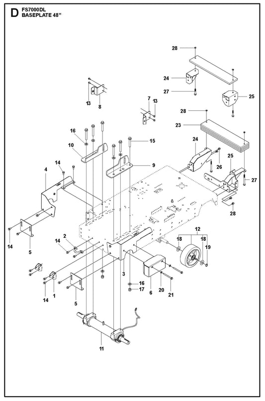 Baseplate 48 Parts for FS7000 DL By Husqvarna