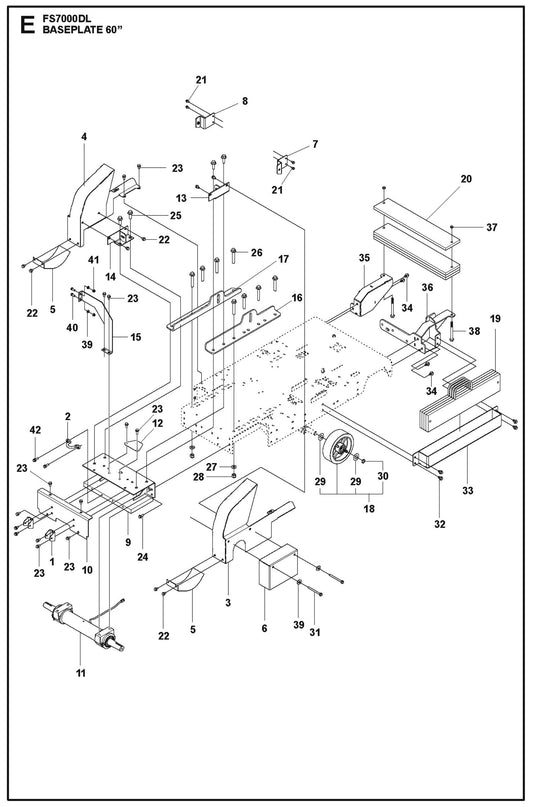 Baseplate 60 Parts for FS7000 DL By Husqvarna