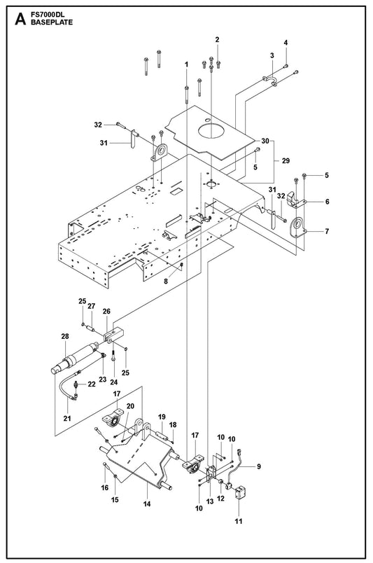 Baseplate Parts for FS7000 DL By Husqvarna