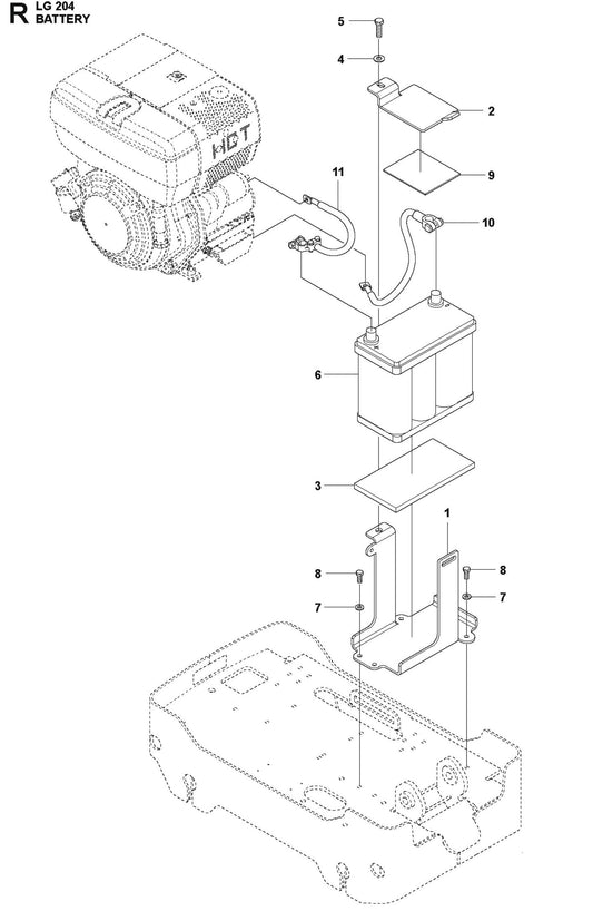 Battery Parts For LG 204 Diesel By Husqvarna