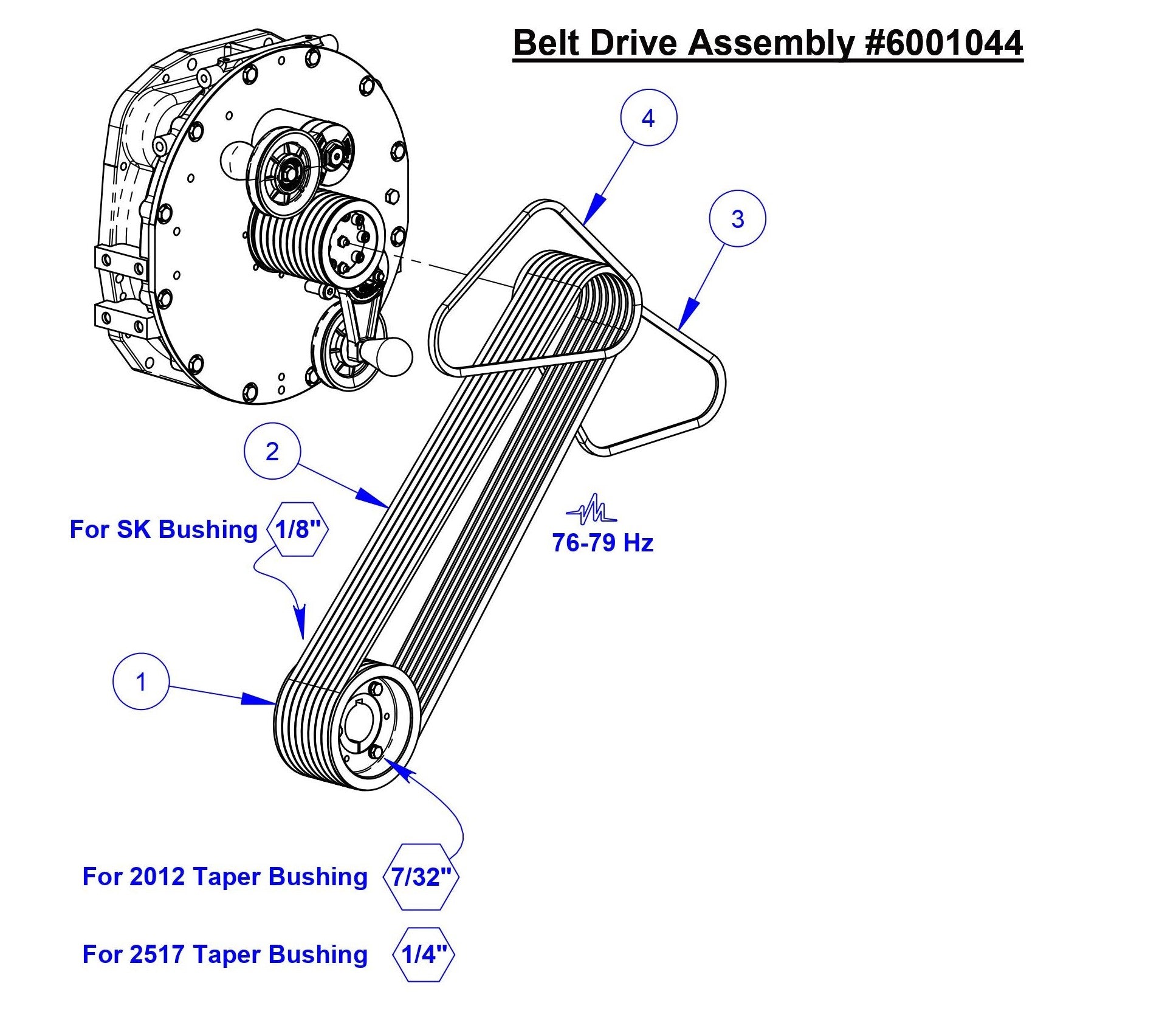 CC5049 Belt Drive Assembly (26'' and 30'' Blade Drive)