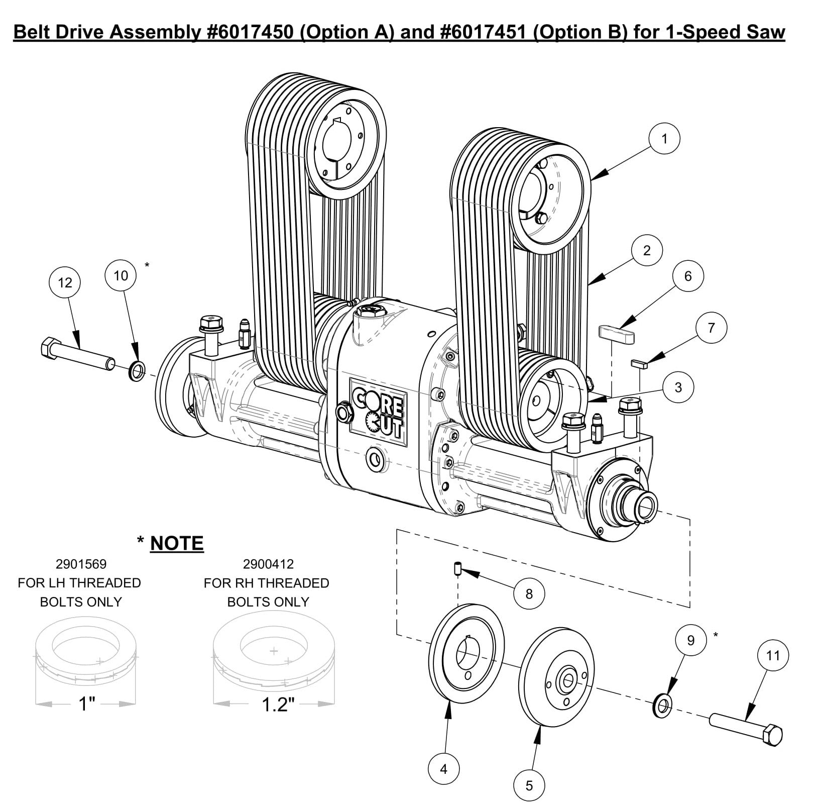 CC7574DK Belt Drive Assembly (42&quot; Blade Drive) 
