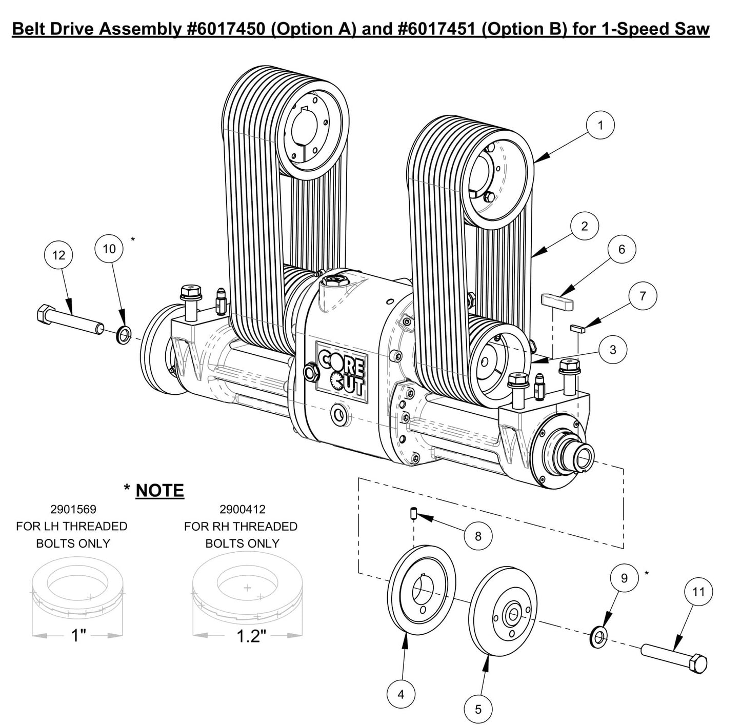CC7574DK Belt Drive Assembly(36" BLADE DRIVE)