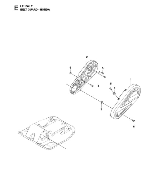 Belt Guard-Honda Parts For LF 130 LT Petrol By Husqvarna