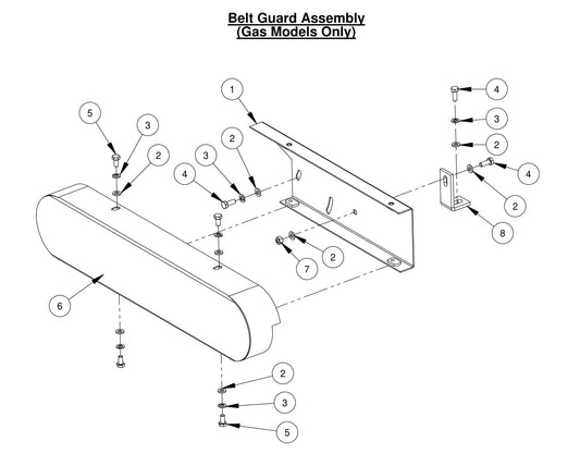 CC500MXL2 Belt Guard Assembly (Gas Models Only)
