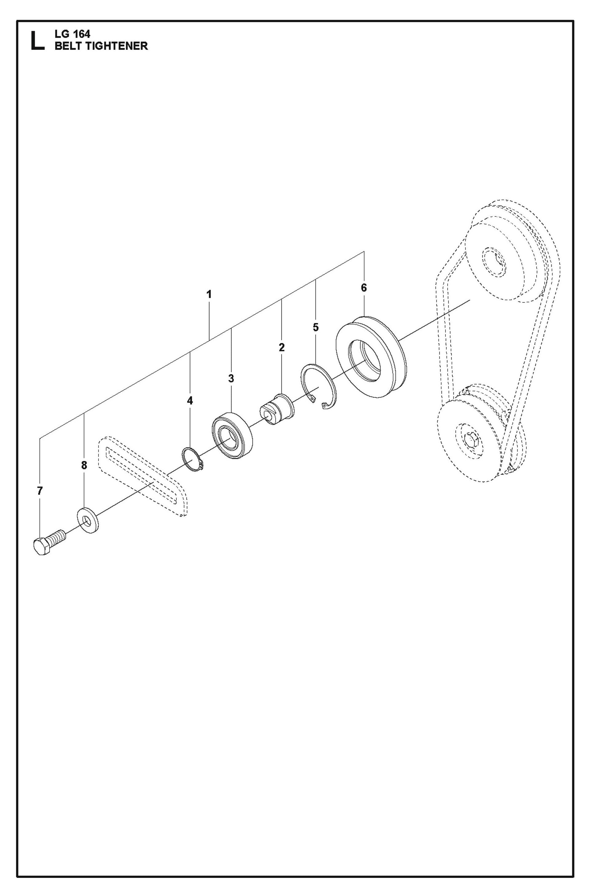 Belt Tightener Parts For LG 164 Diesel By Husqvarna