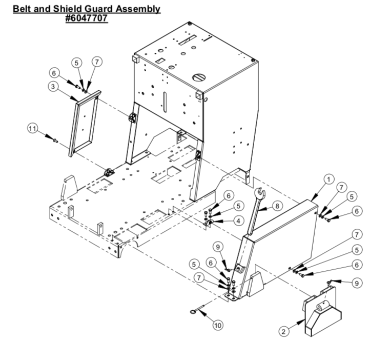 CC2500 Belt and Shield Guard Assembly