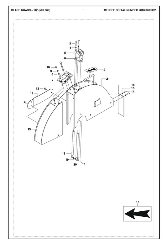 Blade Guard-20 (500 mm) For FS413 By Husqvarna