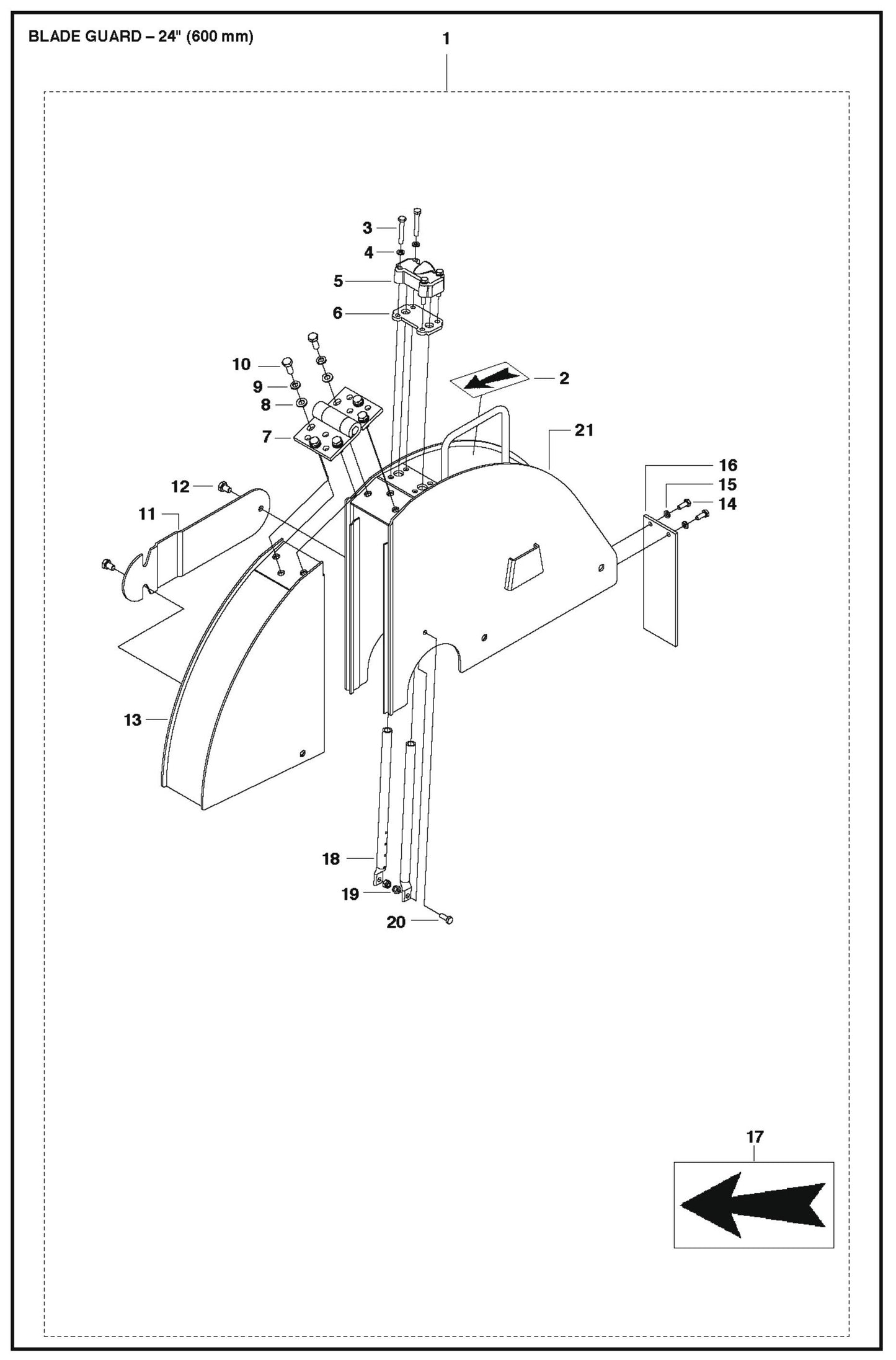 Blade Guard-24 (600mm) For FS524 By Husqvarna