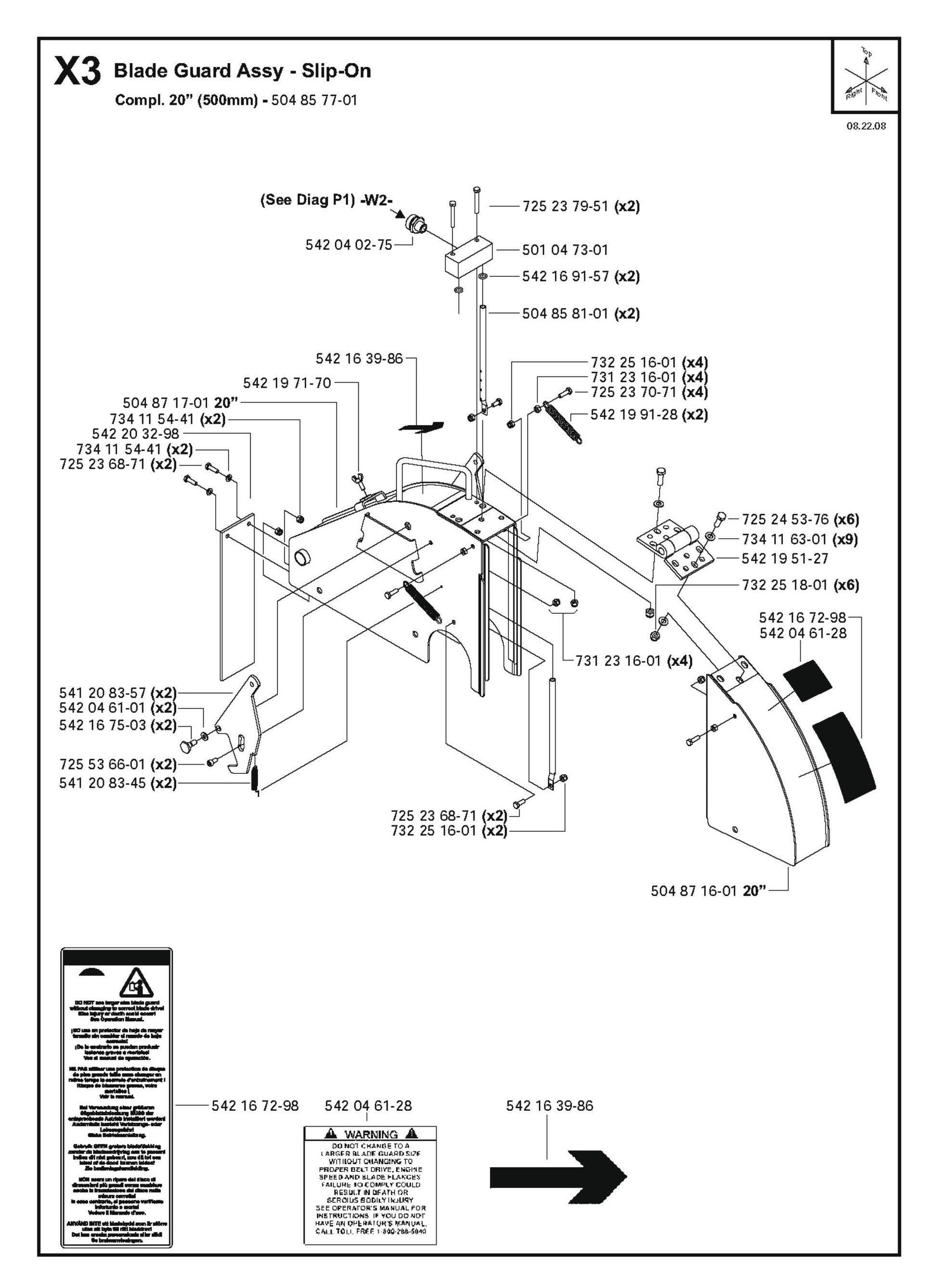 Blade Guard Assy -Slip-On Compl.20 (500mm) Parts for FS4800 D By Husqvarna