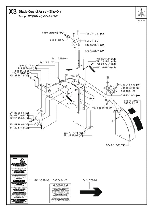 Blade Guard Assy -Slip-On Compl.20 (500mm) Parts for FS4800 D By Husqvarna