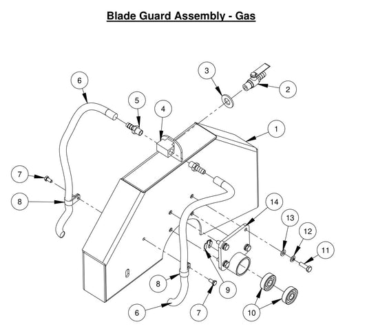 CC500MXL2 Blade Guard Assembly- Gas