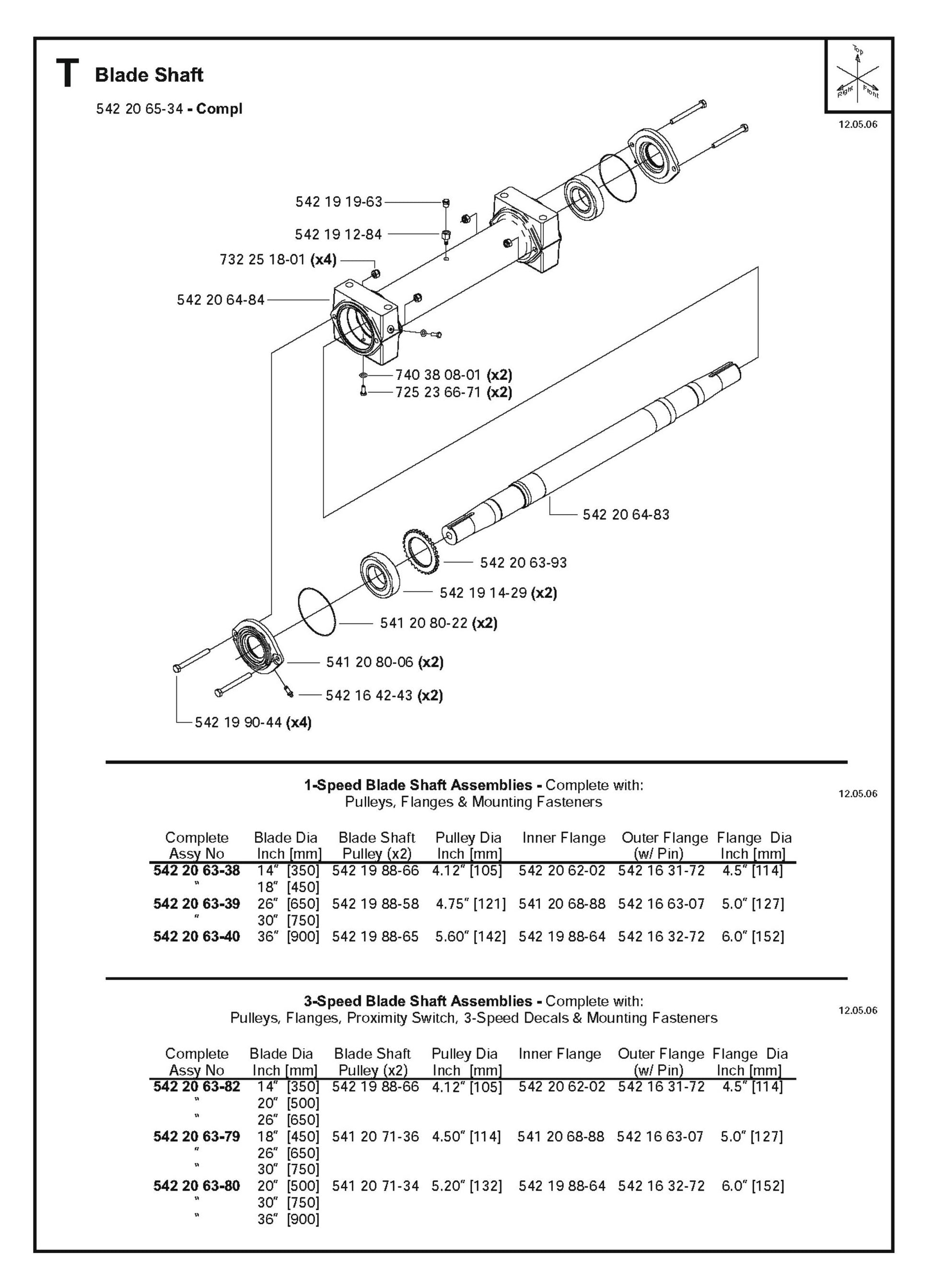 Blade Shaft Parts for FS4800 D By Husqvarna