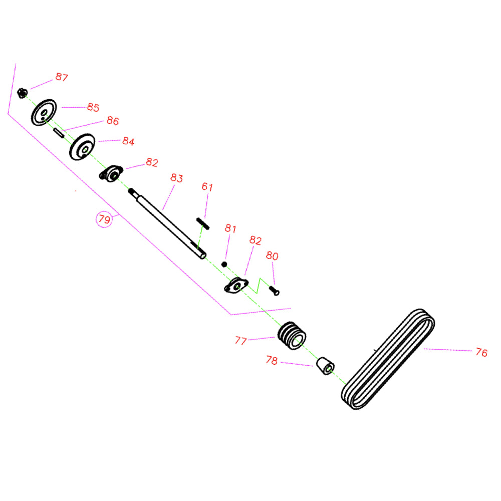 CC1100 Blade Shaft Assembly