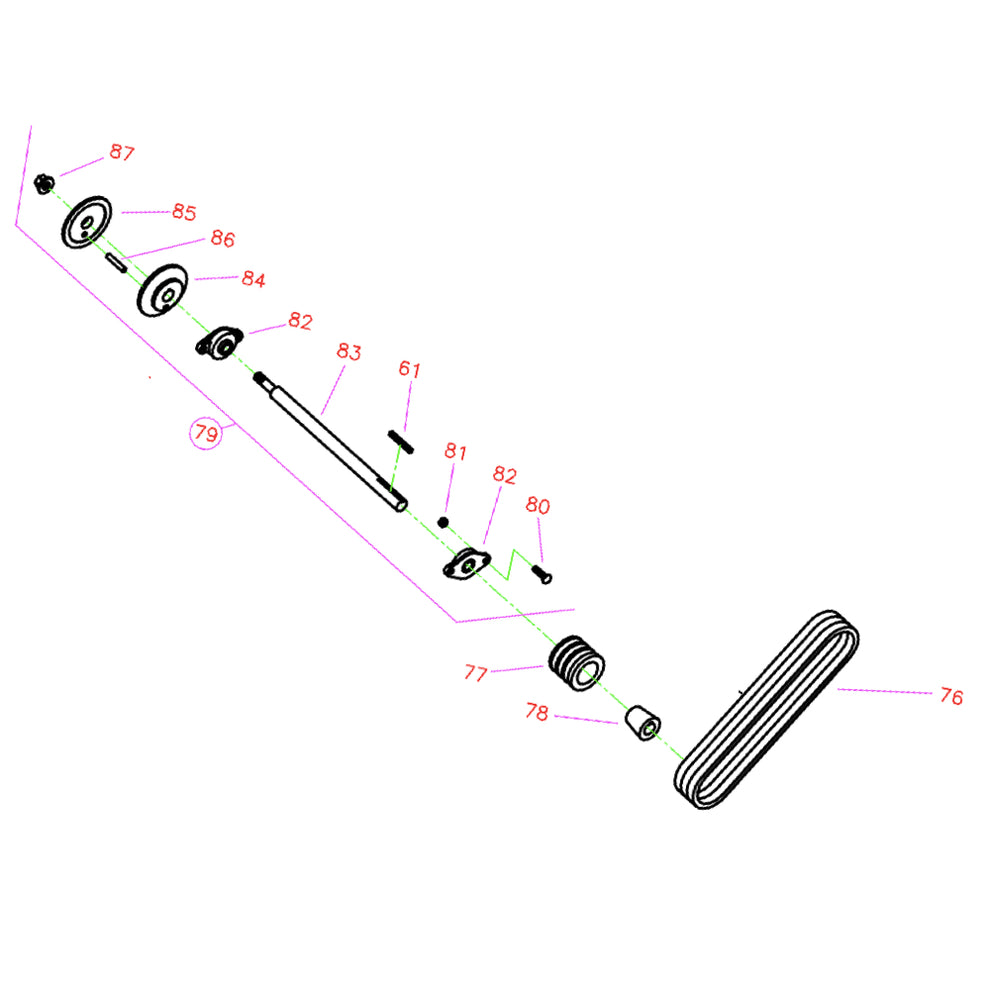 CC1100 Blade Shaft Assembly