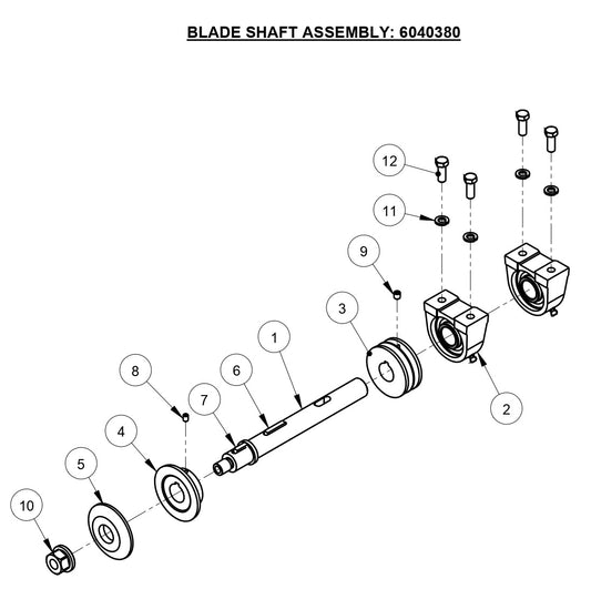 CC150XL-EE Blade Shaft Assembly