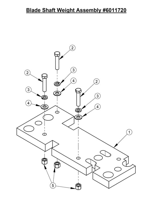 CC3535JBVP Blade Shaft Weight Assembly