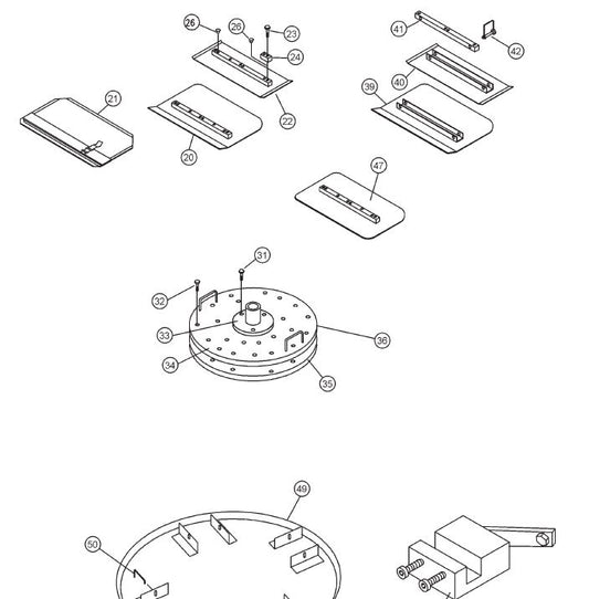 B-Series Blades &amp; Adjustment Fixture Assembly Parts by Multiquip Whiteman