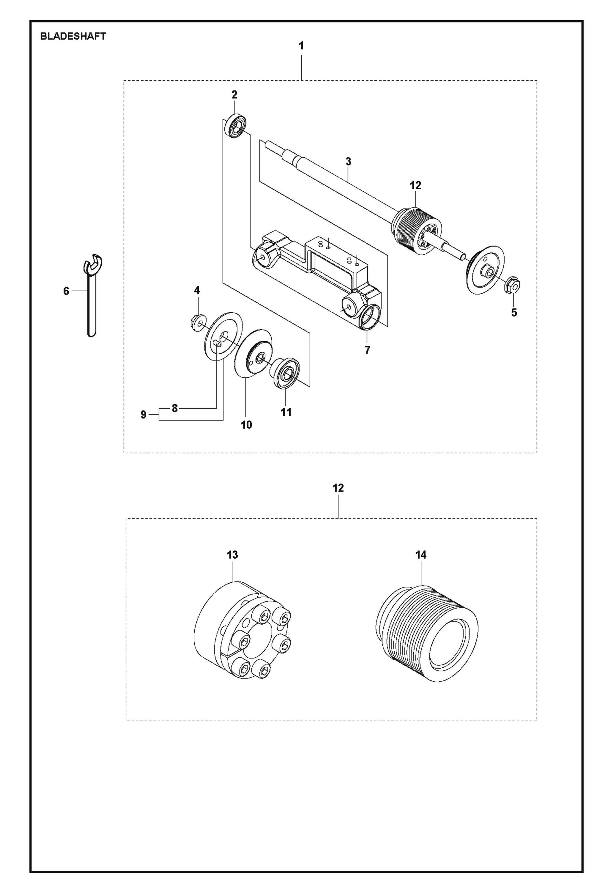 Bladeshaft For FS513 By Husqvarna