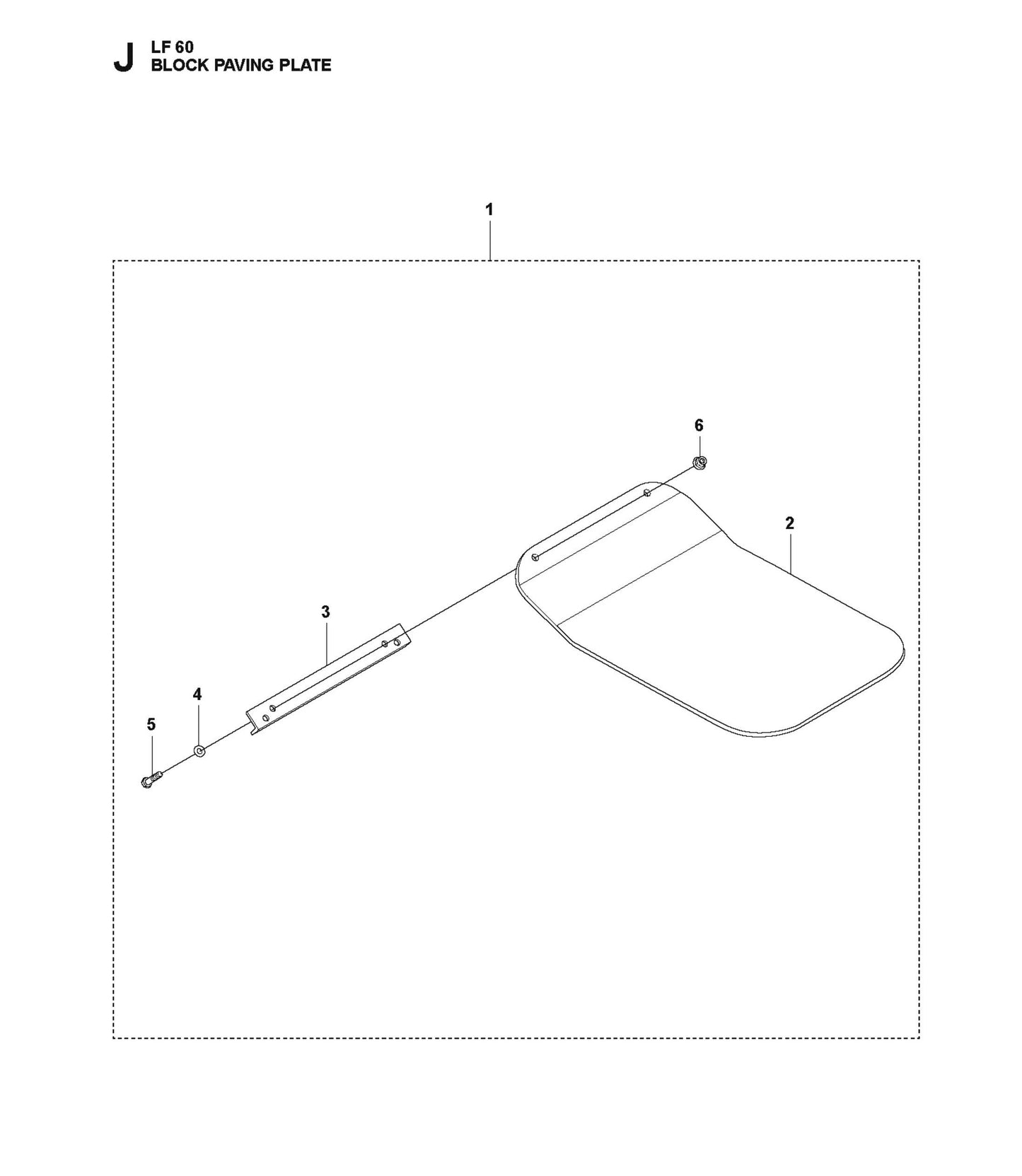 Block Paving Plate Parts For LF 60 LA By Husqvarna