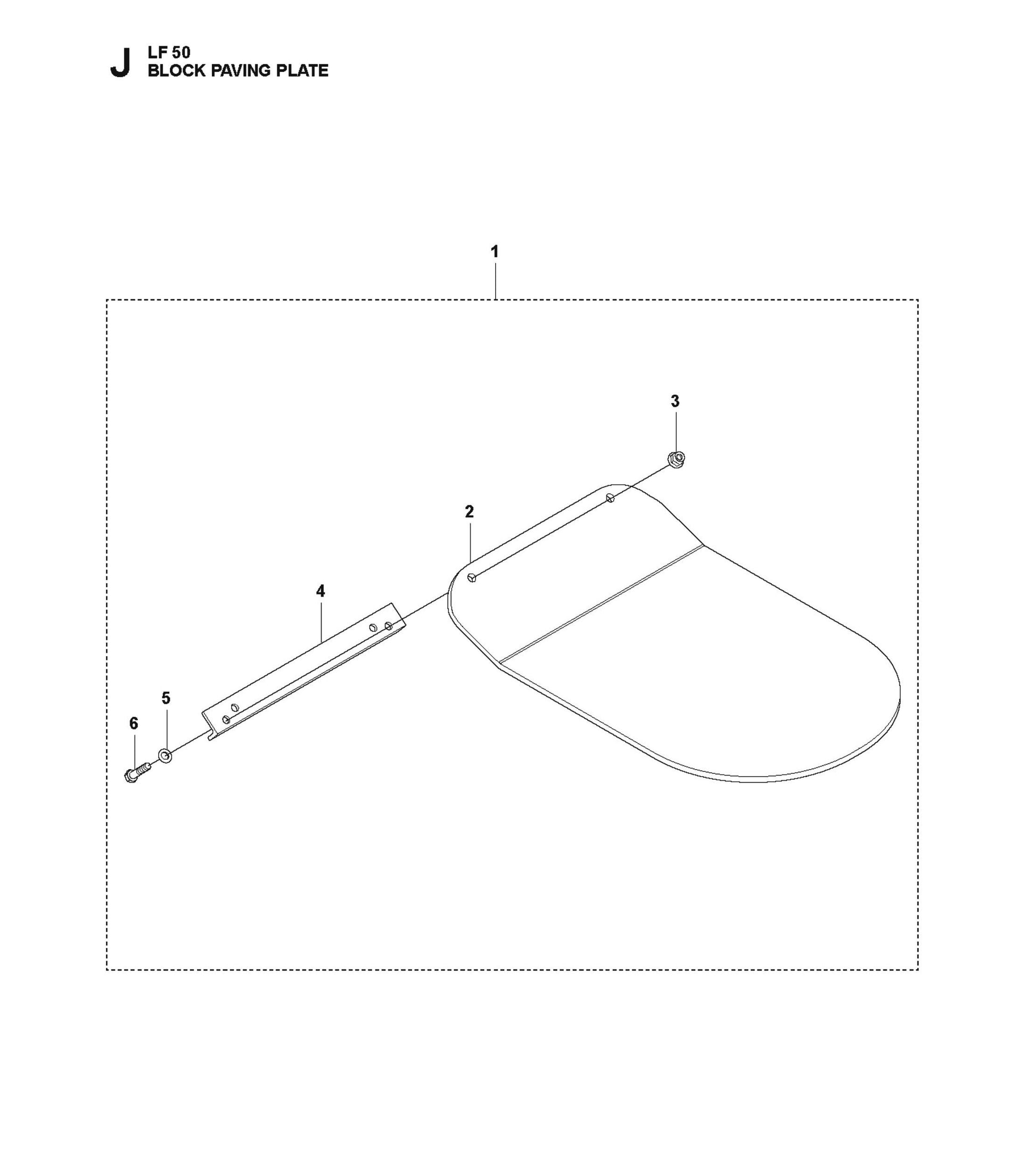 Block Paving Plate Parts For LF 50 L By Husqvarna