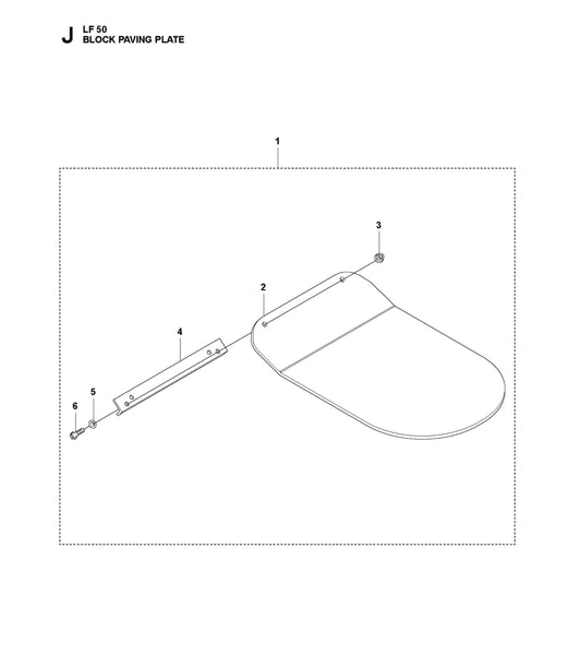 Block Paving Plate Parts For LF 50 L By Husqvarna