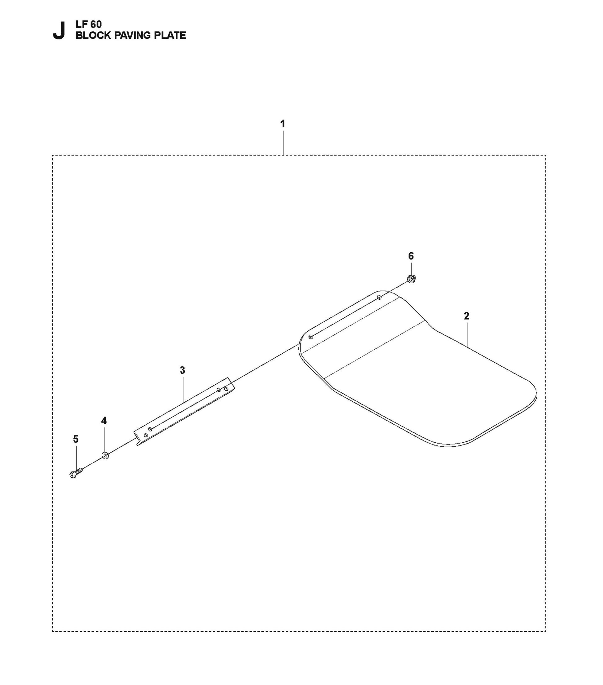Block Paving Plate Parts For LF 60 LAT By Husqvarna