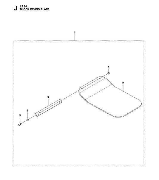 Block Paving Plate Parts For LF 60 LAT By Husqvarna