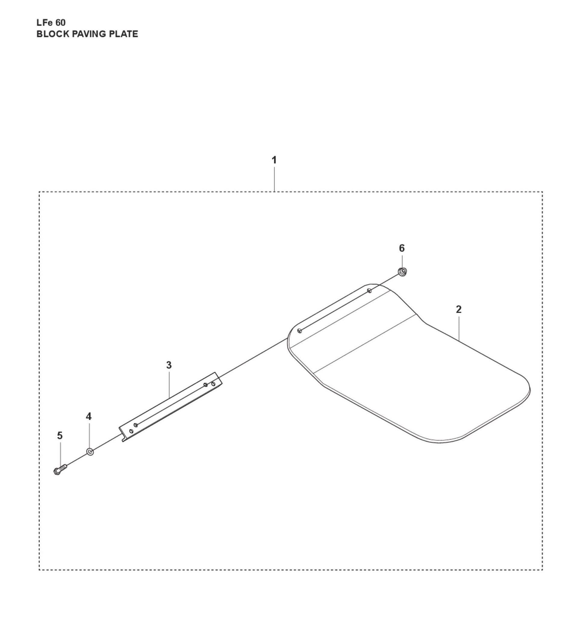 Block Paving Plate Parts For LFe 60 By Husqvarna