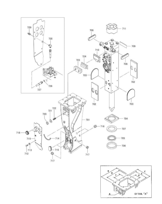 Box Screw Type Adjusters Fig 1 Parts for Fx475 By Husqvarna
