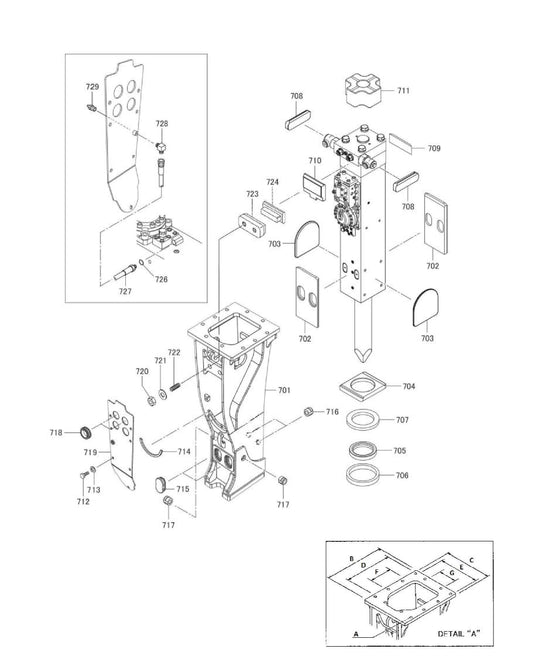 Box Screw Type Adjusters Fig 2 Parts for Fx475 By Husqvarna