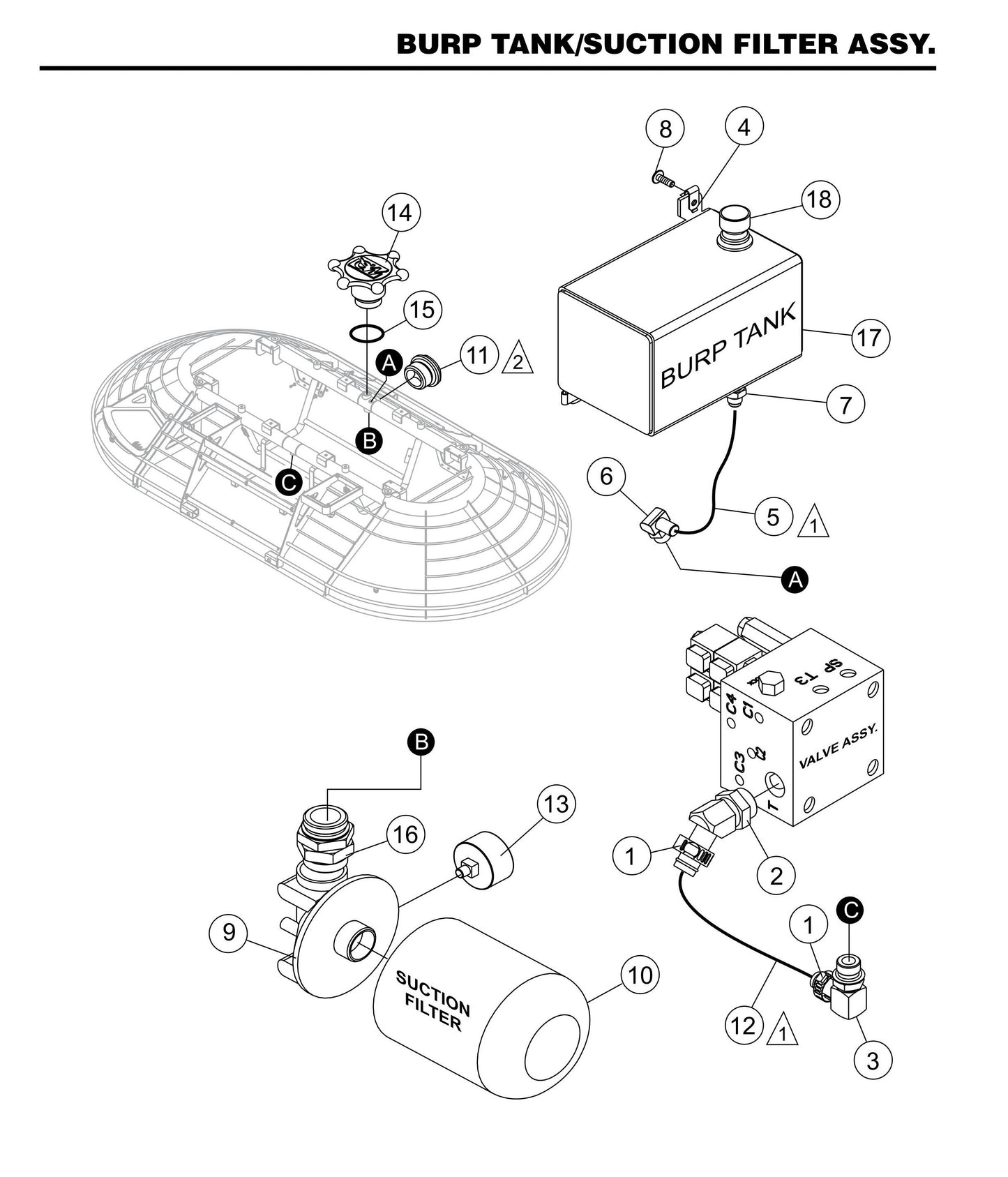 STX55J6-Y6 Burp Tank/Suction Filter Assembly