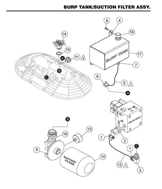 STX55J6-Y6 Burp Tank/Suction Filter Assembly