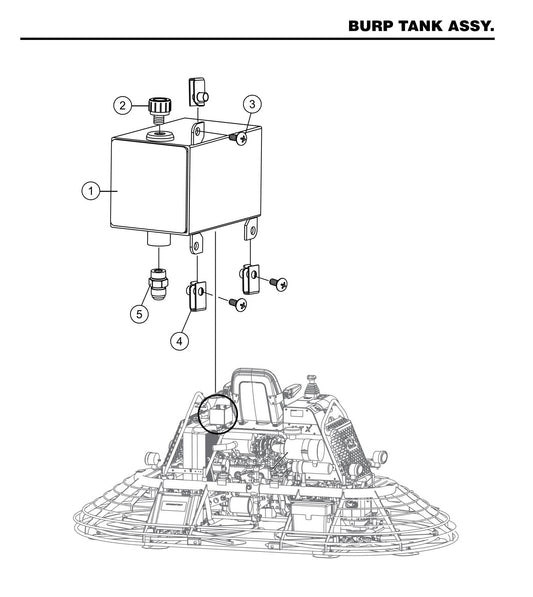 HTXD6I Burp Tank Assembly