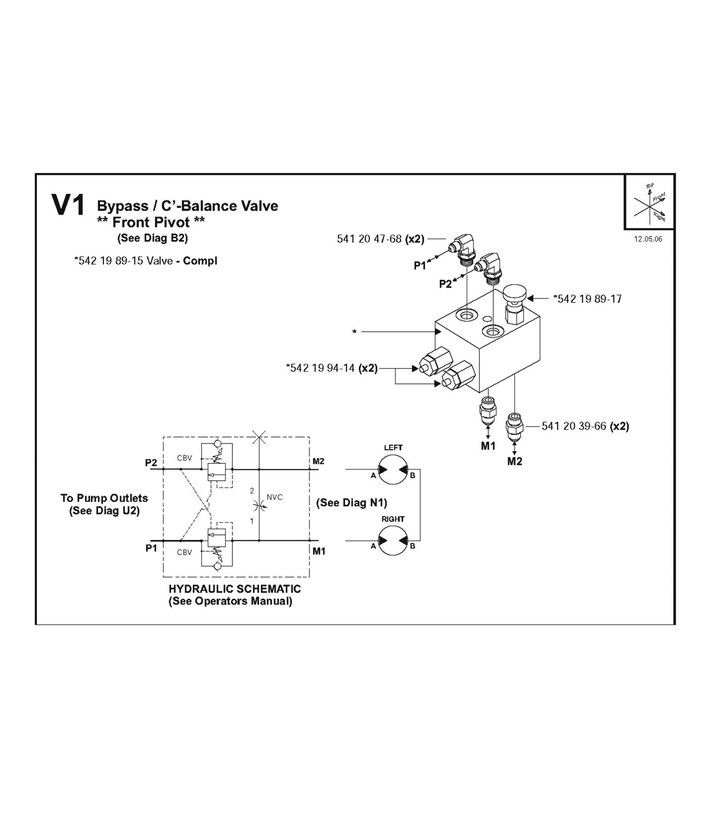 Bypass C-Balance Valve  Parts for FS4800 D By Husqvarna